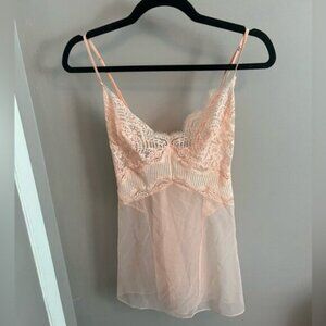 Victorias Secret Lacey baby doll lingerie ladies large peachy colour fairy